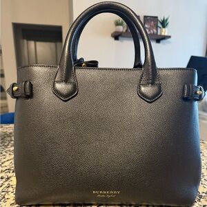 Black Leather Burberry handbag